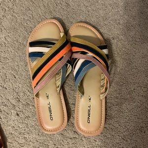 Multi colored sandals